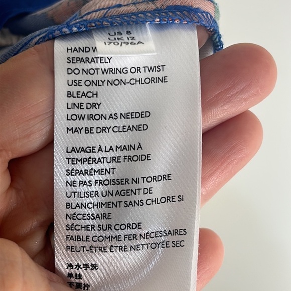 ANTHROPOLOGIE MAEVE Elan Scarf Floral Print Tie Front Blouse Size 8 - Picture 13 of 16